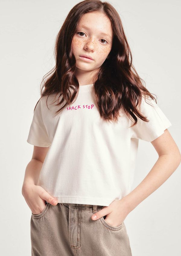 Blusa Infantil Menina Super Cotton Oversized - Off white 008