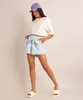 short de moletom com bolsos live life new york azul claro M