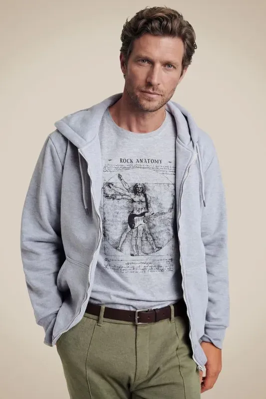 Camiseta Rocky Anatomy Cinza Mescla - P