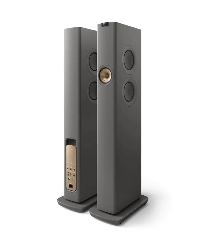 Kef LS60 Wireless HiFi (Cinza Titânio) Par