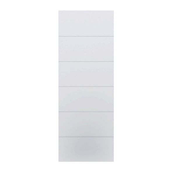 Folha de Porta Frisada MDP Bella Semissólida Branco UV Reck Folha de Porta Frisada Bella MDP Semissólida Branco UV 210x90cm