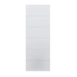 Folha de Porta Frisada MDP Bella Semissólida Branco UV Reck Folha de Porta Frisada Bella MDP Semissólida Branco UV 210x90cm