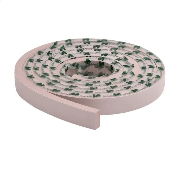 Perfil de Acabamento Eva Laminado Autocolante 2,5 Metros Rosa Flexível para Parede Meu Rodapé Perfil de Acabamento Eva Laminado Autocolante 2,5 Metros Rosa Meu Rodapé