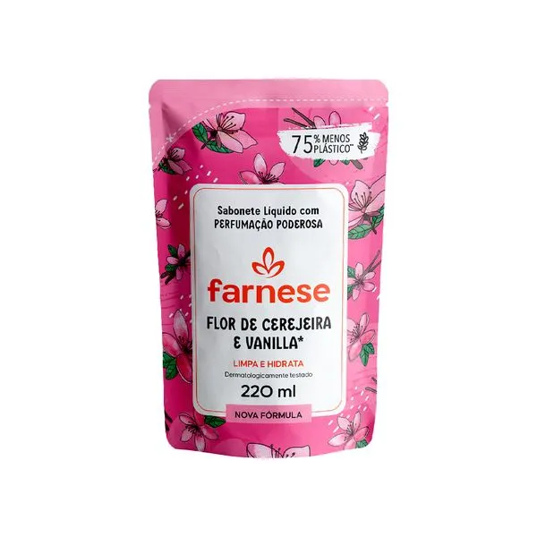 Sabonete Líquido Farnese Refil Flor De Cerejeira 220ml