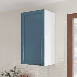Armário Aéreo 1 Porta 41cm Soho CabeCasa MadeiraOriginals Branco/Azul Branco/Azul