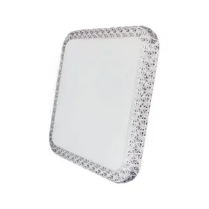 Luminária Plafon Cristal Led Sobrepor Quadrado 18w 3000k Demi 13432