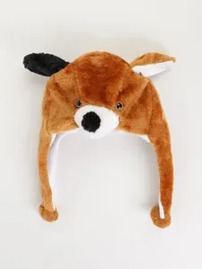 Gorro Animais 3D Infantil - MARROM/BRANCO