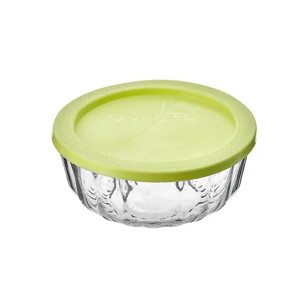 Saladeira Oceani 900ml Vidro Transparente Com Tampa Plástica Sortida 7x16cm 1250 - Vitazza