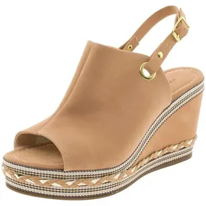 Sandália Feminina Anabela Via Scarpa - 129812619 BEGE 36