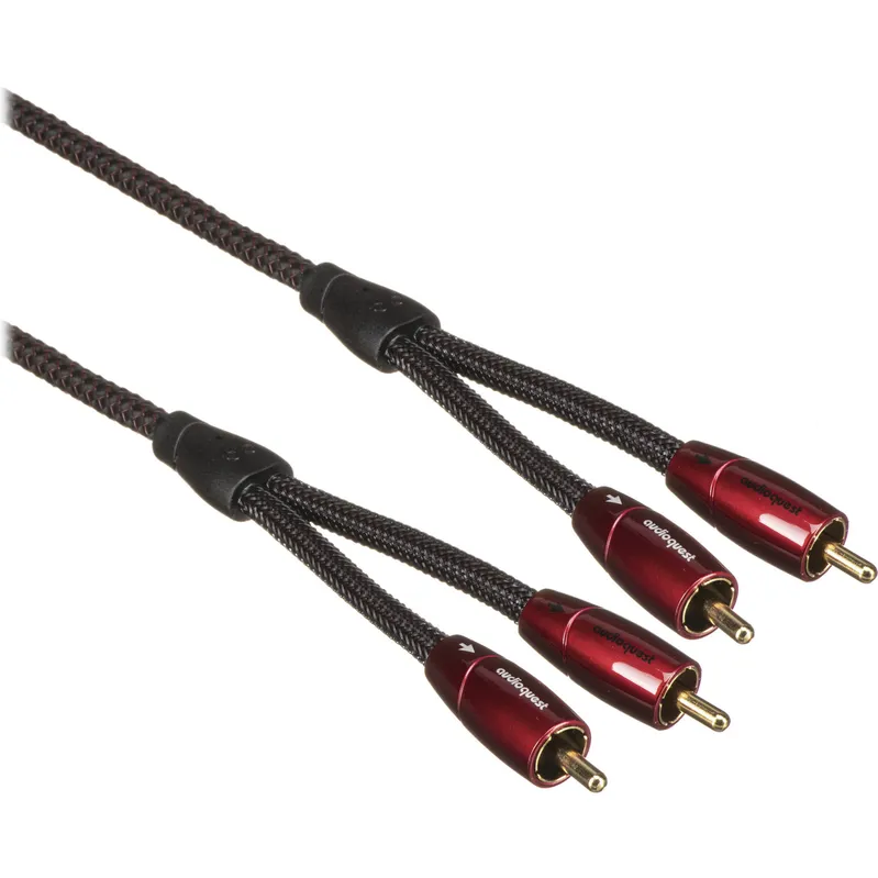 Cabo de áudio estéreo AudioQuest Golden Gate 2 RCA-2 RCA ( 1m )
