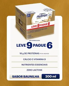 Complemento Alimentar Nutren Senior Baunilha com 9 Unidades de 200ml