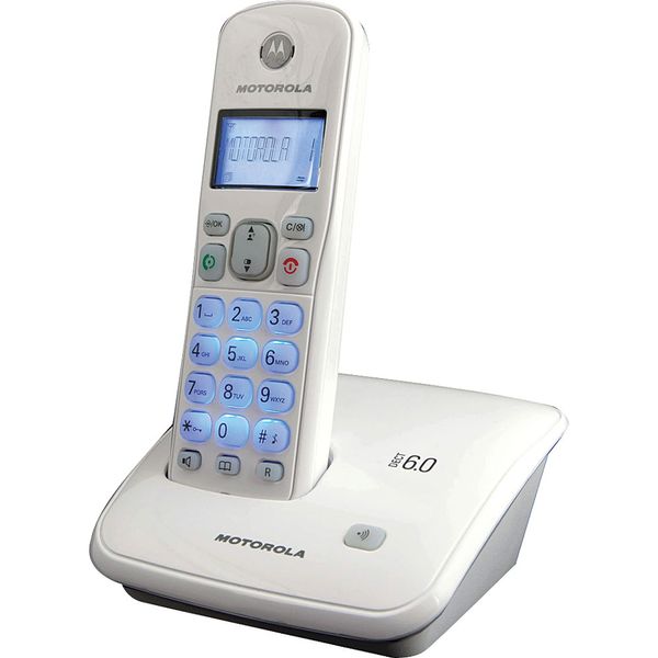 Telefone sem Fio com Identificador Viva Voz Dect 6.0 e 1.9GHz Motorola Auri 3500W - Branco