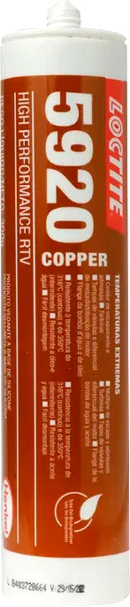 Silicone Alta Temperatura 315ºC Cobre 5920 300g 284474 - Loctite