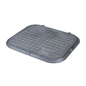 Tampa Tampão de Chão Articulado T27 para Caixa de Passagem Retangular 54x42cm Prata GDA Industria e Distribuidora Tampa Tampão de Chão Articulado T27 para Caixa de Passagem 54x42cm Prata GDA Industria