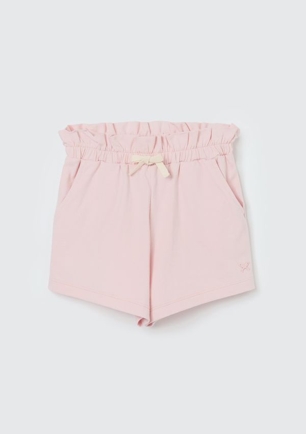 Shorts Básico Infantil Menina Clochard Em Moletom - Rosa 012