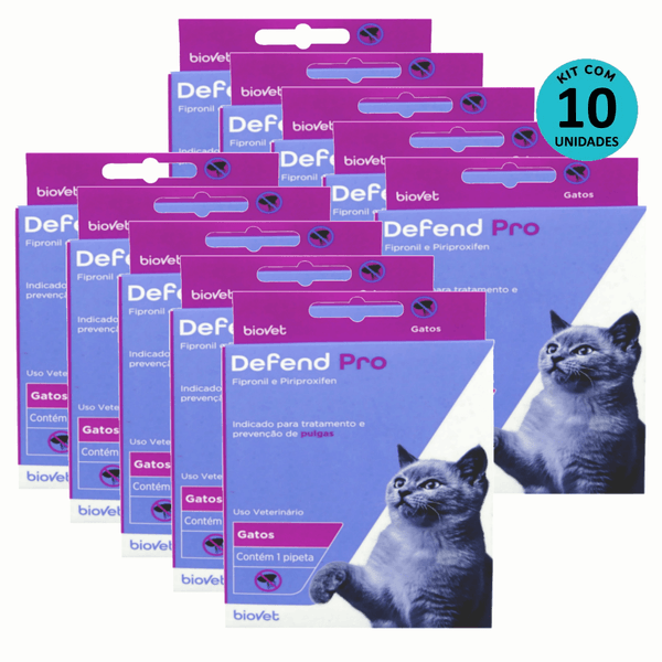 Kit 10 Defend Pro Gatos - Biovet
