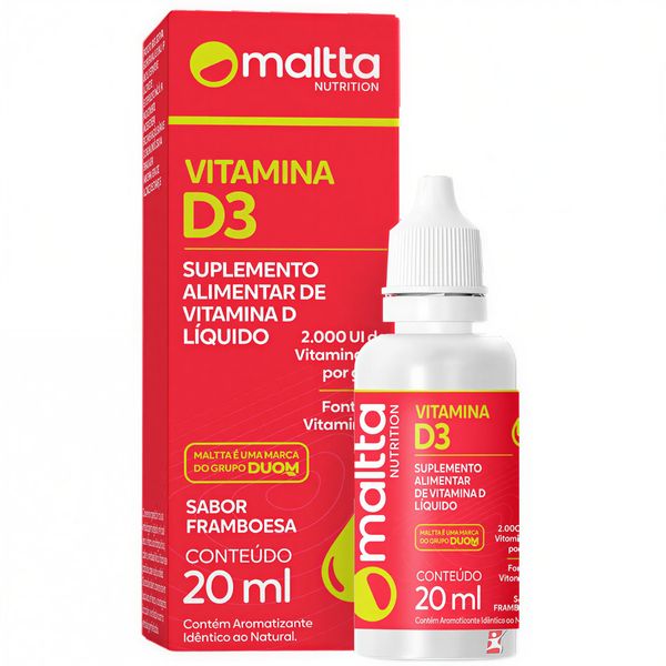 VITAMINA D3 CONCENTRADA COLECALCIFEROL 2000UI POR GOTA 20ML 570 DOSES – MALTTA NUTRITION