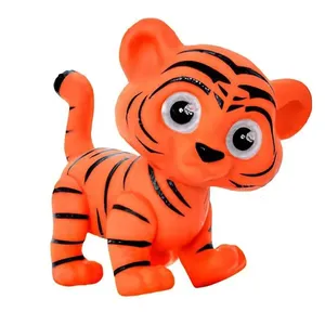 Brinquedo de Vinil Baby Safari Tigrinho Animal Colecionável Estimula Criatividade Safari Brinquedo de Vinil Baby Safari Tigrinho Animal Colecionável Safari
