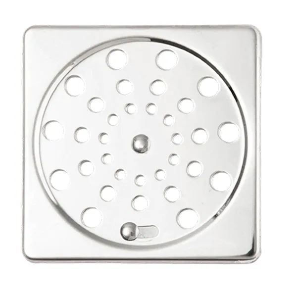 Ralo de Banheiro Quadrado Antiodor Abre e Fecha Inox 9,4x9,4x0,3cm LM4274 - honeyhome