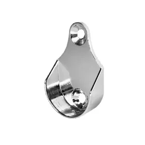 Kit Suporte para Cabideiro Redondo Indart Zamak Cromado com Parafusos - 2 Peças 1526502