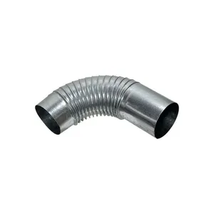 Curva de Chaminé 130mm para Fogão a Lenha em Aço Galvanizado Cinza e Cromado Fundição Petrópolis Curva de Chaminé 130mm para Fogão a Lenha em Aço Galvanizado Cinza Fundição Petrópolis