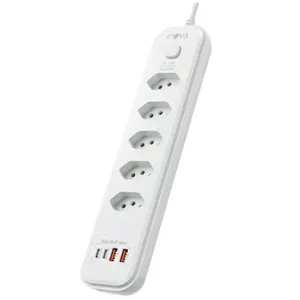 Filtro de Linha SOC-12988 5 Tomadas 2 USB e 2 USB Tipo-C 2500W Cabo 2M Inova Basike Filtro de Linha SOC-12988 5 Tomadas USB Tipo-C 2500W Inova Basike