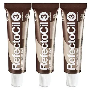Kit Tintura Creme Refectocil Castanho Natural 3.0 - 3 Unidades