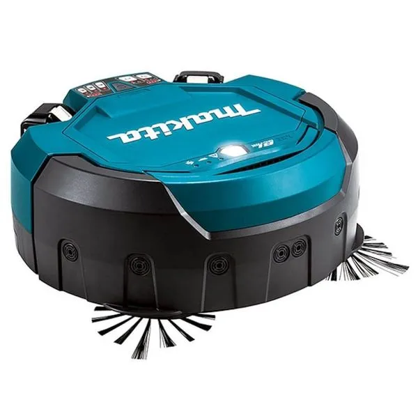 Aspirador de Pó Robô Makita DRC200Z 18V com Controle Remoto Sensor Antiqueda e Timer 200 Minutos Aspirador de Pó Robô Makita DRC200Z 18V Controle Remoto e Sensor Antiqueda
