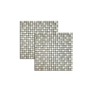 Pastilha de vidro 1,5x1,5cm placa 30x30cm light Crystalcor