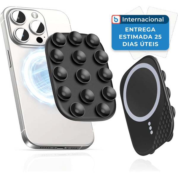Capa Suporte Puretor Ventosa para iPhone Preto A-MBI