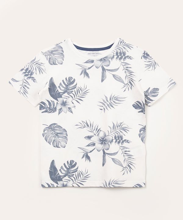 camiseta infantil manga curta folhagem off white 8