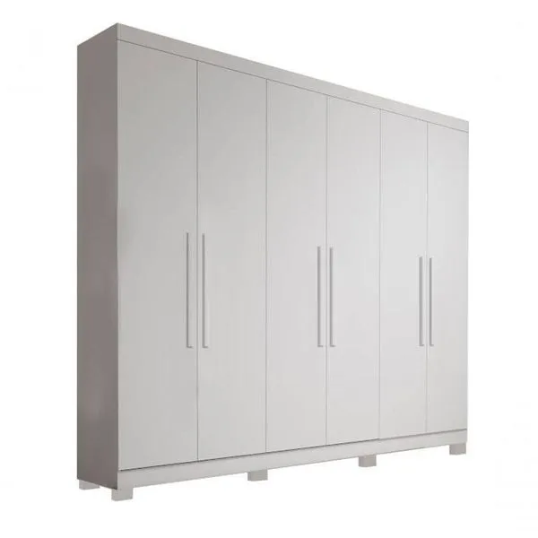 Guarda-roupa 6 Portas 2 Gav- Sergipe-branco - Bianchi