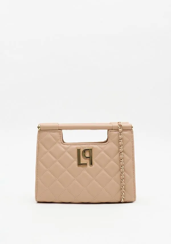 Bolsa Clutch Matelassê Com Logo Bege U