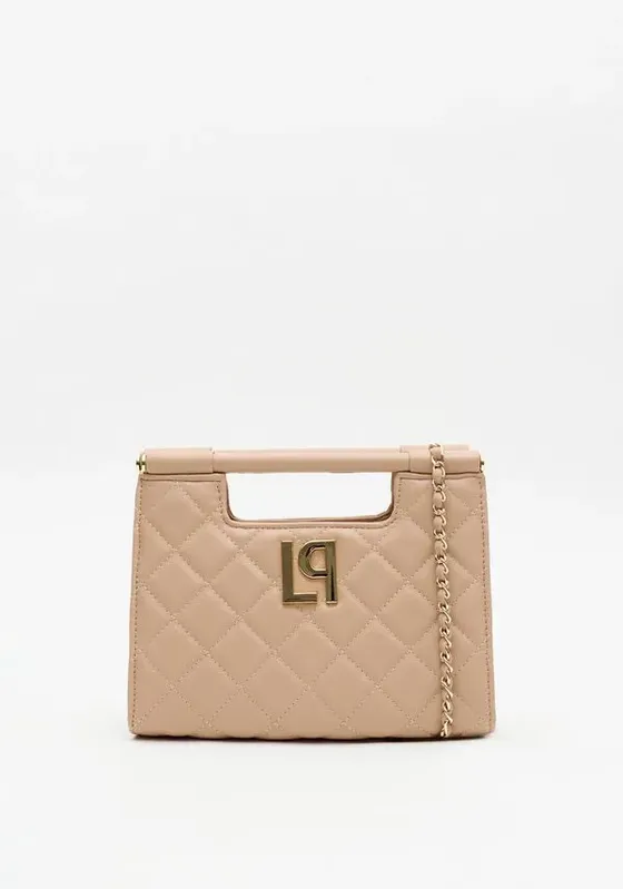 Bolsa Clutch Matelassê Com Logo Bege U
