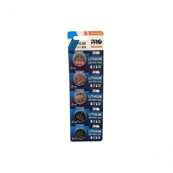 Bateria Proeletronic Cr2025 Lithium 5 Unid.