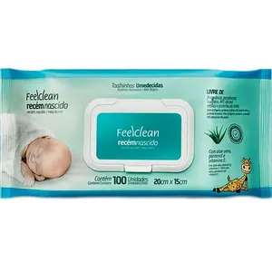 Lenço Umedecido FeelClean Recém Nascido 100 Unidades