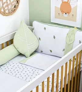 Kit Berço Folhagem com 7 peças Verde