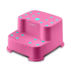 Escadinha Infantil - Baby Up N Down - Dois Degraus - Rosa - Multikids