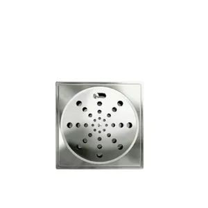 Grelha Inox Quadrada 150mm com Caixilho para Escoamento Eficiente em Banheiros e Cozinhas Padova Grelha Inox Quadrada 150mm com Caixilho para Escoamento Eficiente em Areas Umidas Padova