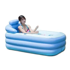 Banheira Inflável Spa Portátil com Tampa Dobrável PVC Não-Tóxico 160x84x64cm Yeet Banheira Inflável Spa Portátil Tampa Dobrável PVC 160x84x64cm Yeet
