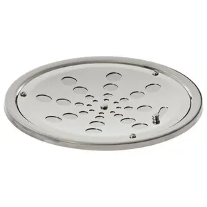 Ralo Grelha Inox Redonda 10cm Polida Com Caixilho Com Fecho - ESTILMAX