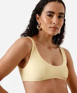 biquíni top triângulo amarelo M
