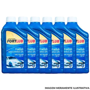 Óleo Lubrificante Fortlub Semissintético 15W40 SN Caixa 24 Unidades 1 Litro (MP)