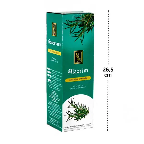 Incensos Zed Black Alecrim 96 - Kashimir