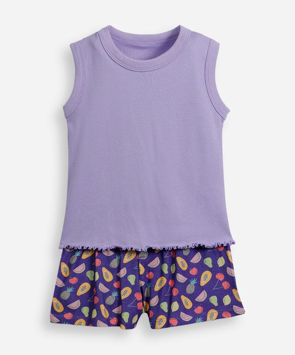 pijama infantil de algodão frutas lupo lilás 12