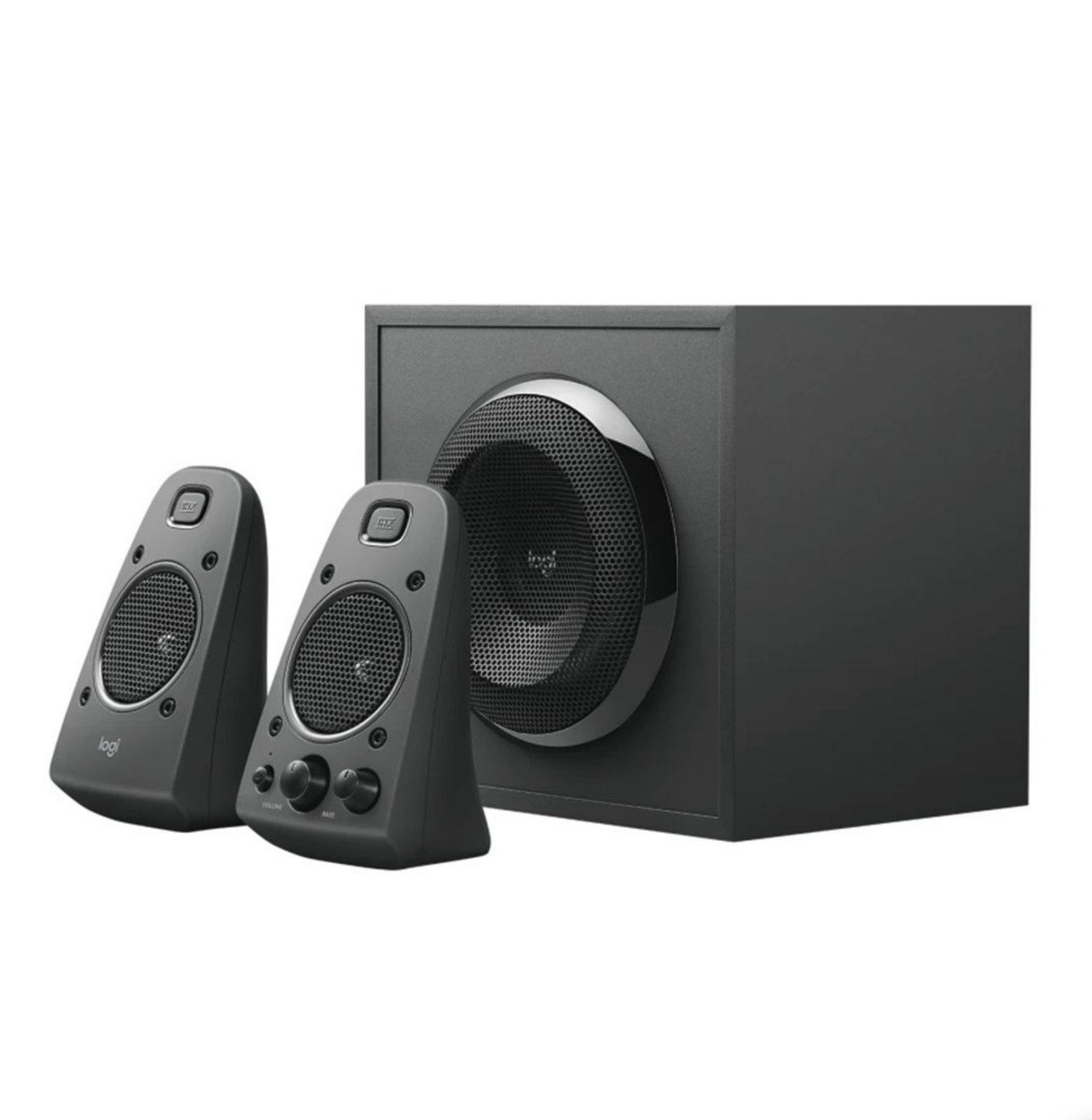 ******Caixa aberta *******Logitech - Z625 Thx 2.1 Entrada Óptica Tv, Consoles De Jogos E Computador Bivolt Pico 400w Rms 110v - Preto