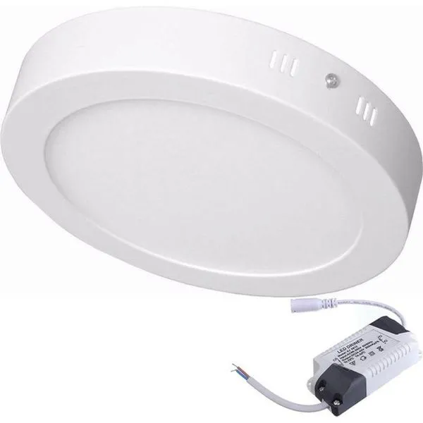 Painel Led 17 Sobrepor Redondo 12w 6500k 100-240v Taschibra