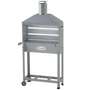 Churrasqueira Com Coifa Itajobi 1,00x53x27 Cm Inox Linha Bar