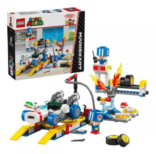 Lego 72035 Super Mario - Mario Kart Garagem Pit Stop Toad – 390 peças
