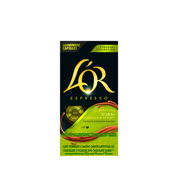 Café Cápsulas Dubai Chocolate L'OR - 10x5,2g